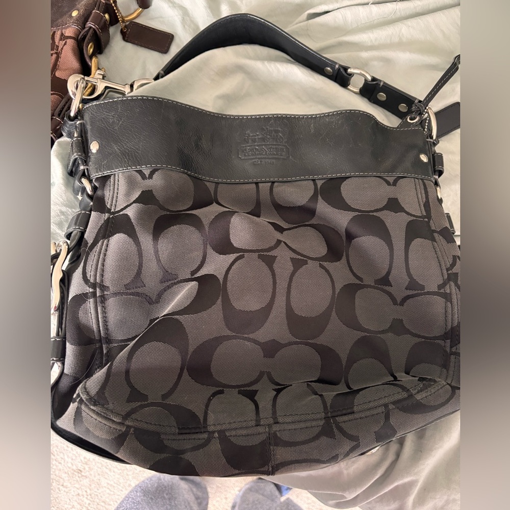 Black coach hobo bag